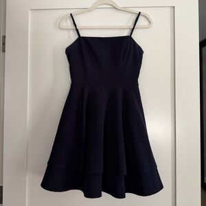 City Studio - Navy Fit & Flare Formal  Dress (Juniors)